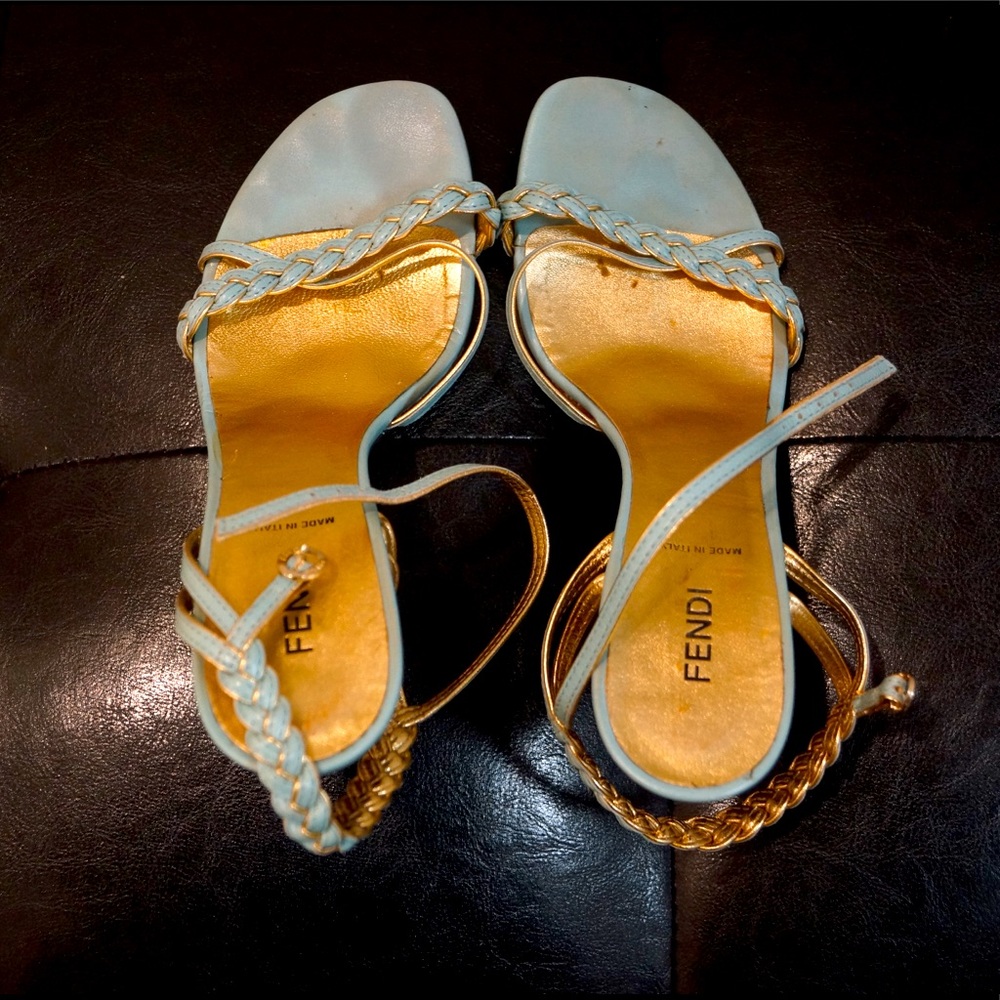 Vintage Fendi Braided Strappy Heel